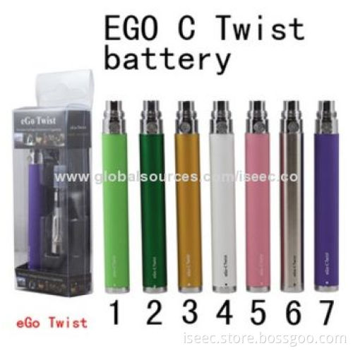 Colorful ego twist sets, ce4 atomizer 650/900/1,100mAh ego-twist battery with blister package